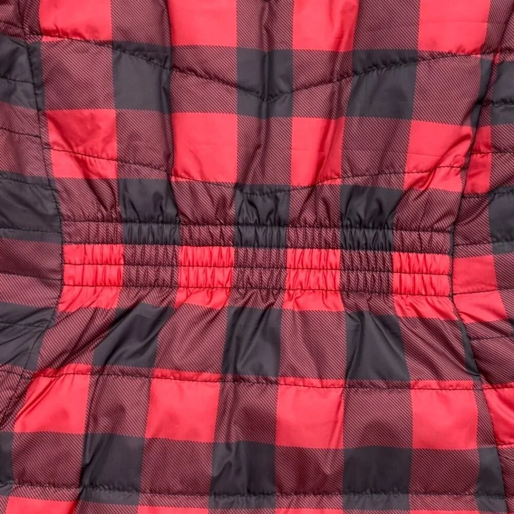 Talbots Quilted Sherpa Lined Buffalo Plaid Vest Country Cabin Outdoor HIking-X - Picture 13 of 16